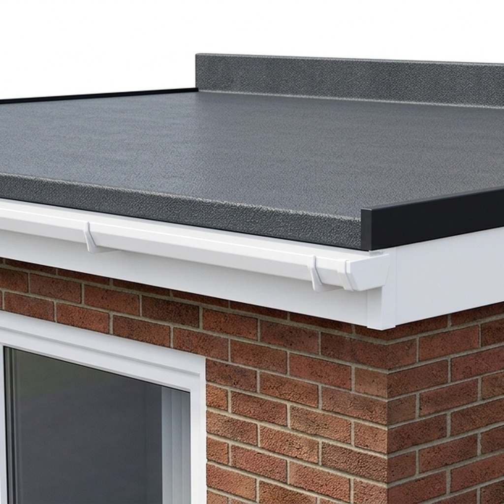 Flat rubber roof